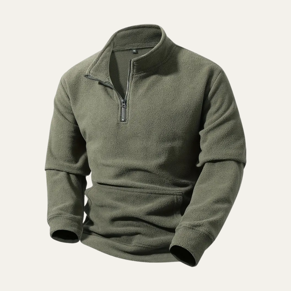 Pull à col montant zippé pour homme