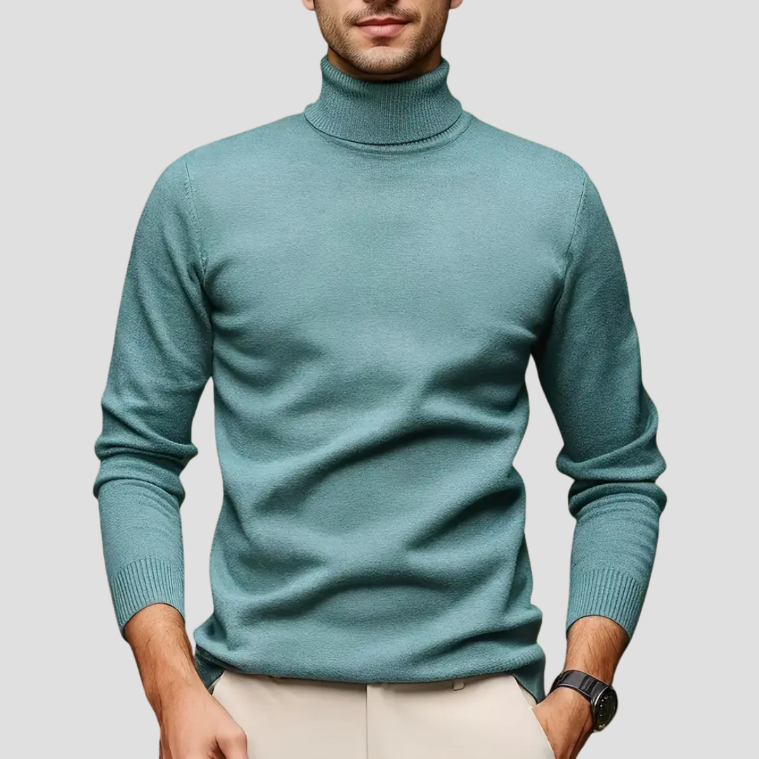 Pull à col roulé ajusté et élégant pour homme