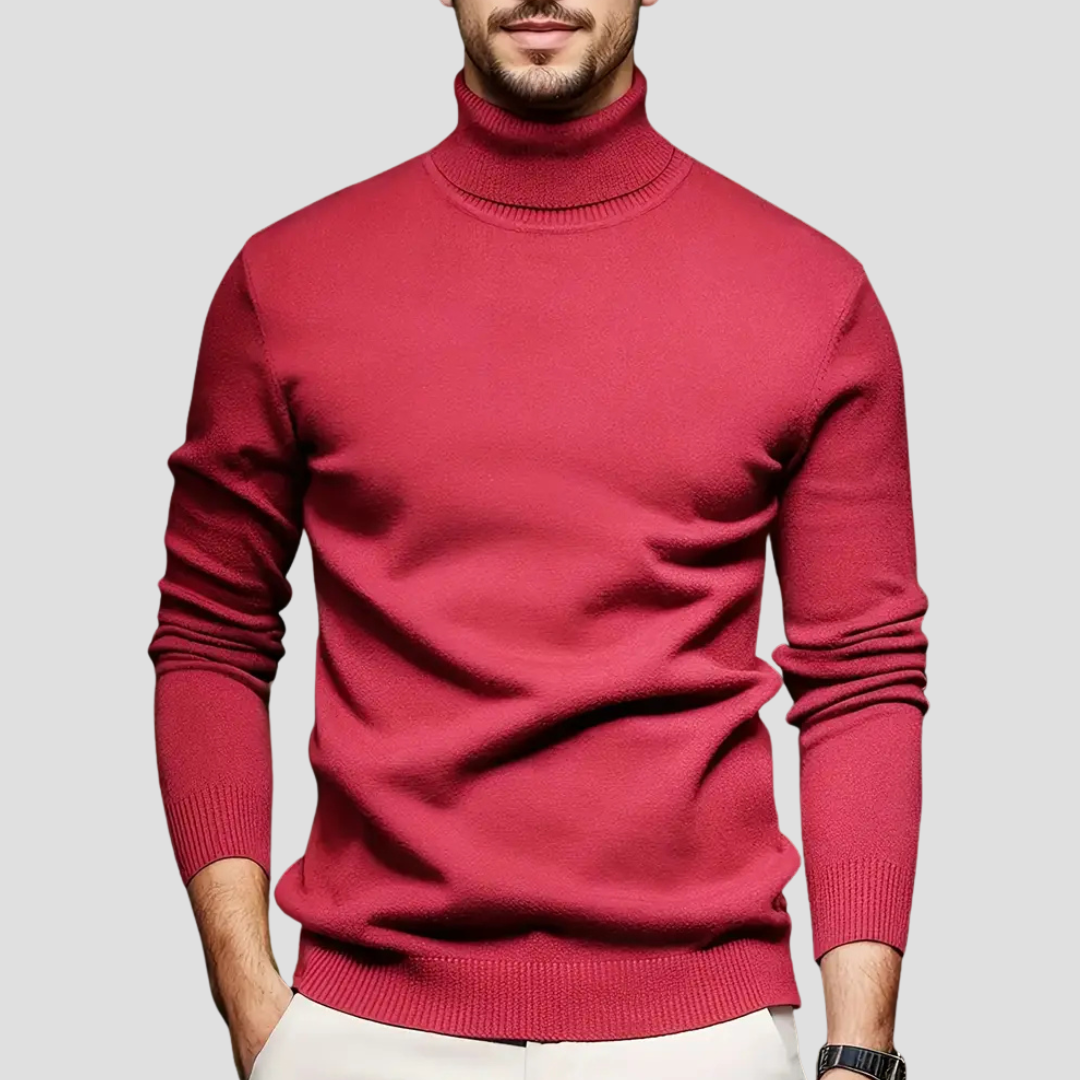 Pull à col roulé ajusté et élégant pour homme