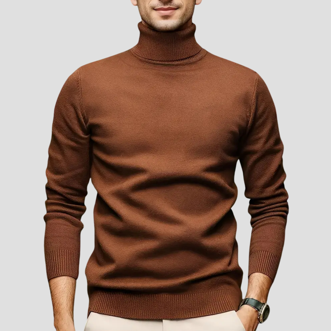 Pull à col roulé ajusté et élégant pour homme