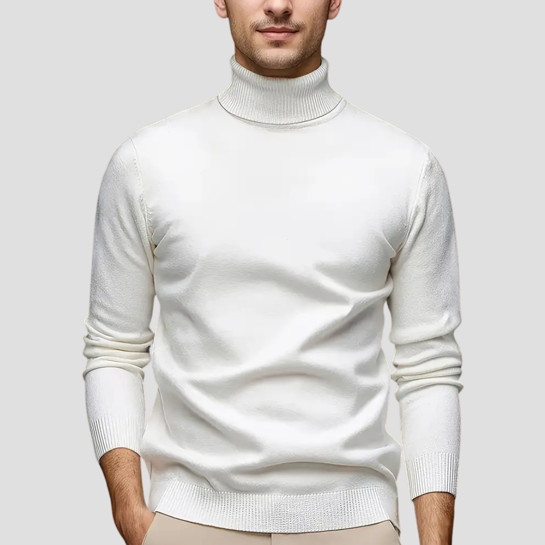 Pull à col roulé ajusté et élégant pour homme