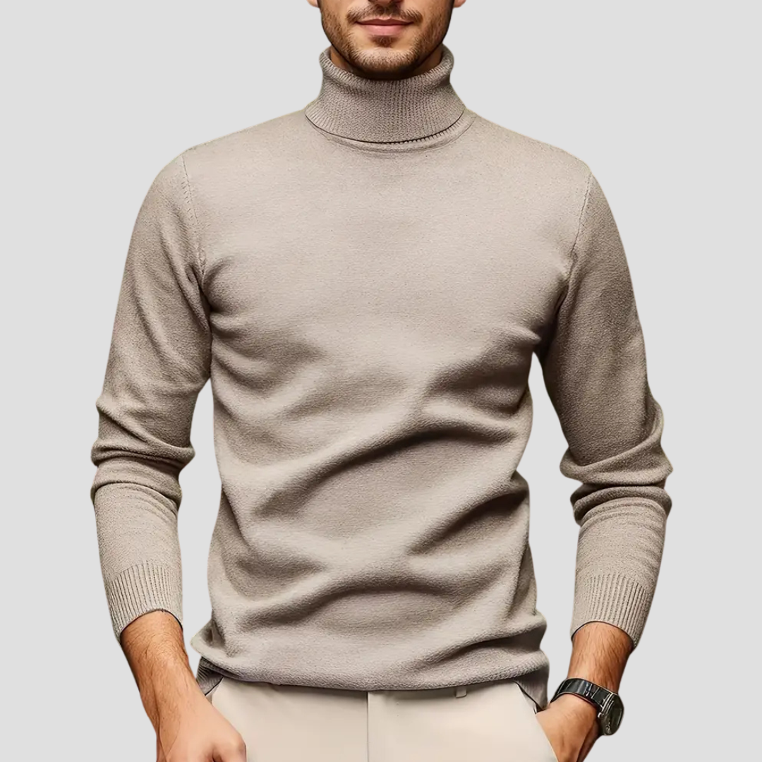 Pull à col roulé ajusté et élégant pour homme