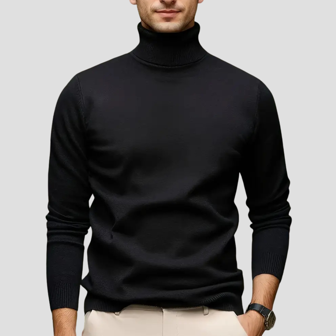 Pull à col roulé ajusté et élégant pour homme