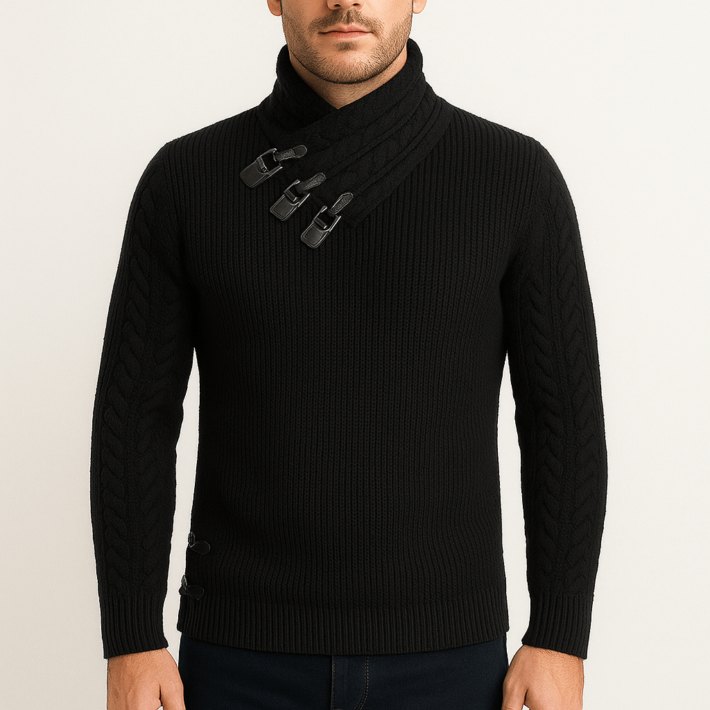 Pull à col roulé doux pour homme