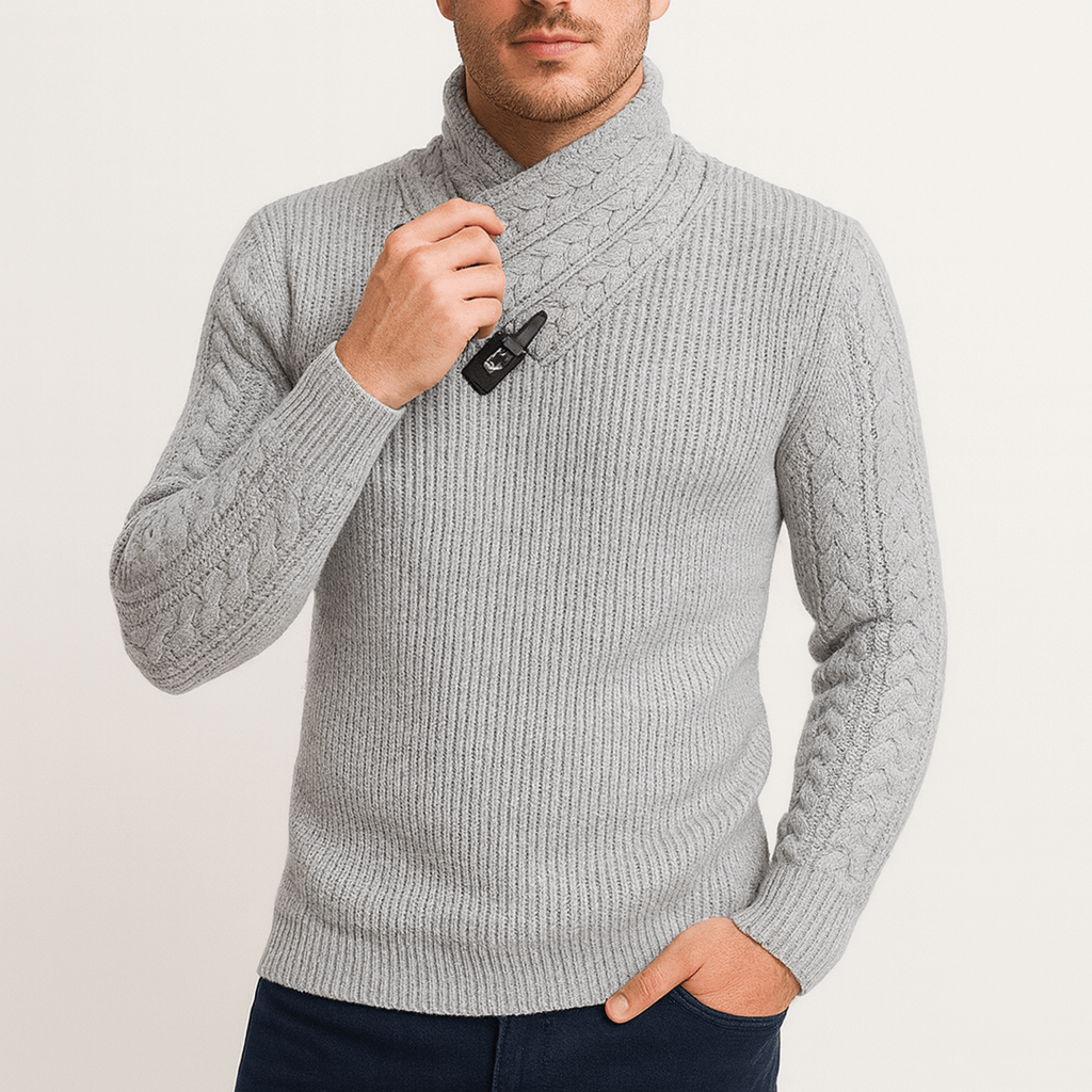 Pull à col roulé doux pour homme