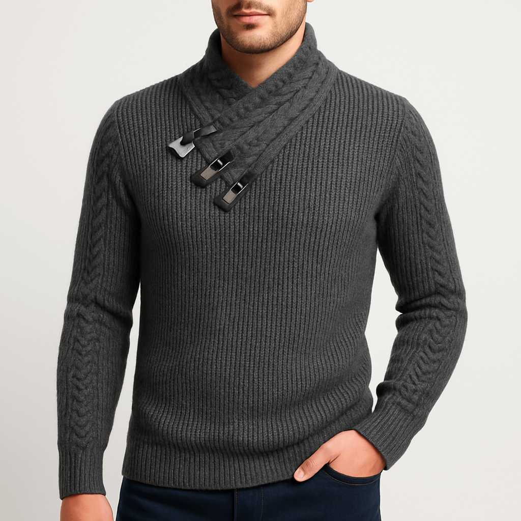 Pull à col roulé doux pour homme