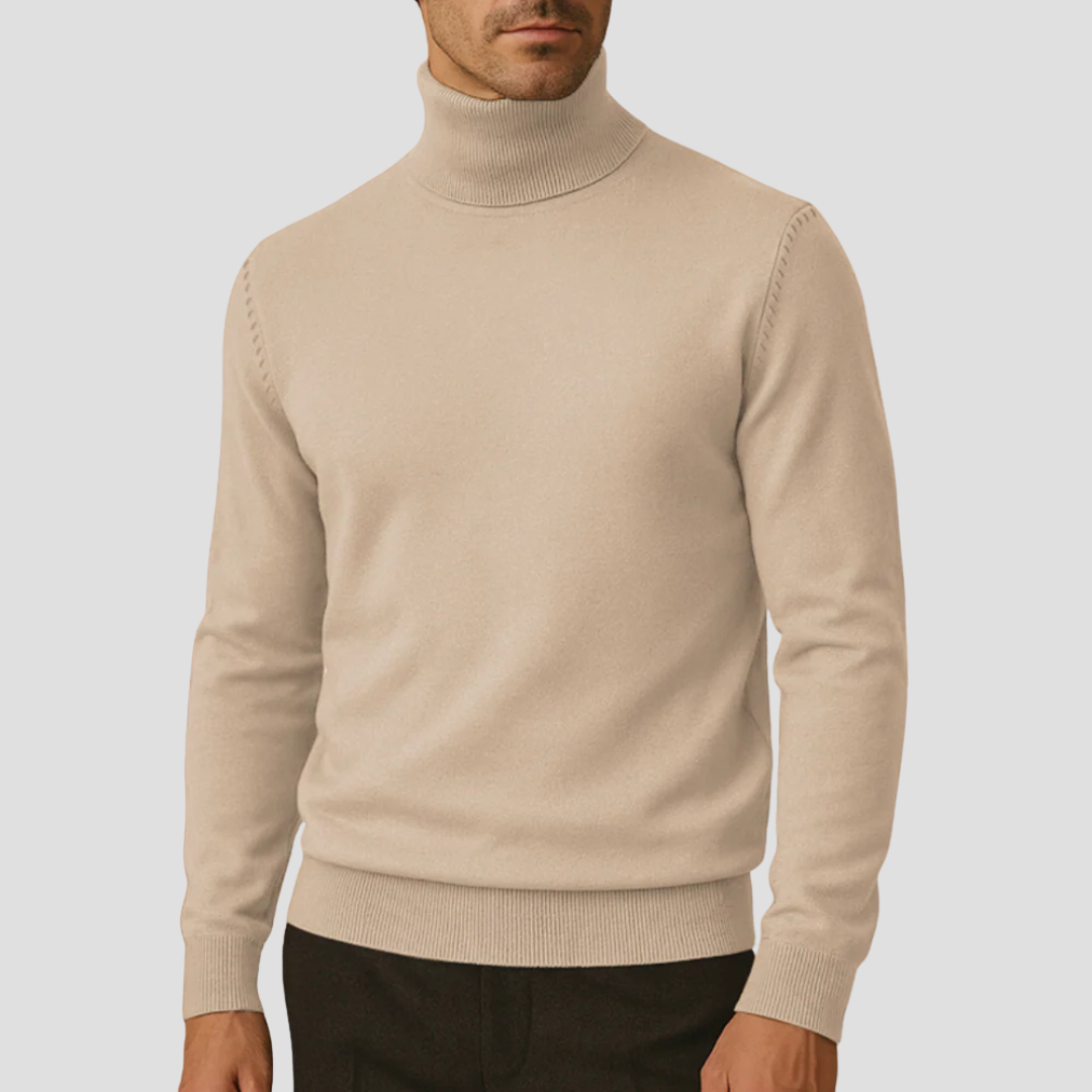 Pull à col roulé élégant et ajusté pour femme