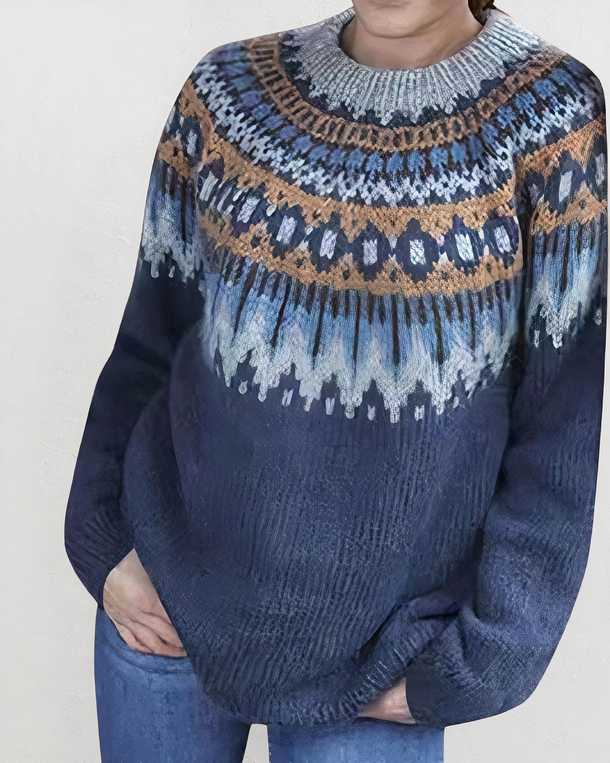 Pull à col roulé en grosse maille pour femme