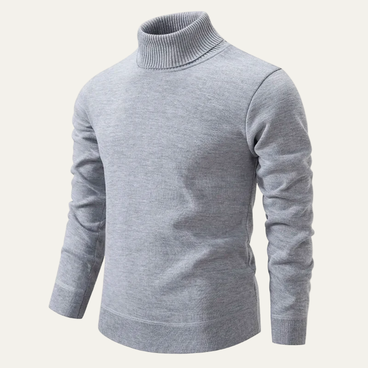 Pull à col roulé en maille ajustée pour homme