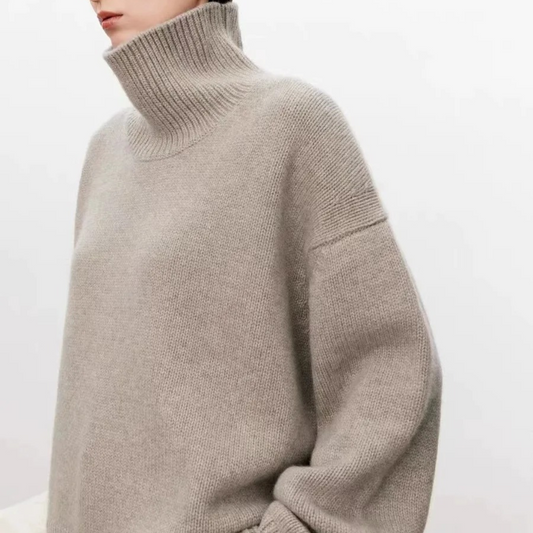 Pull à col roulé en pur cachemire pour femme