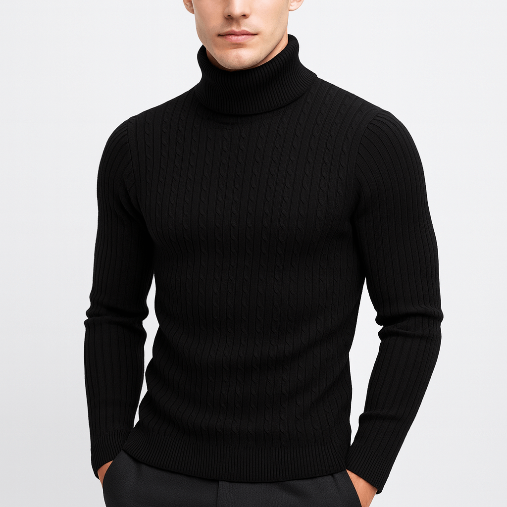 Pull à col roulé épais pour homme
