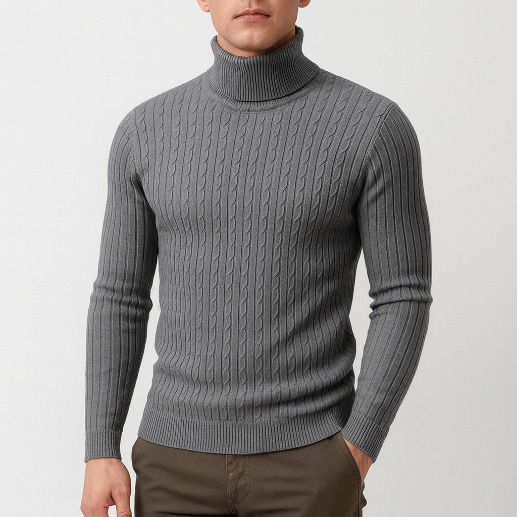 Pull à col roulé épais pour homme