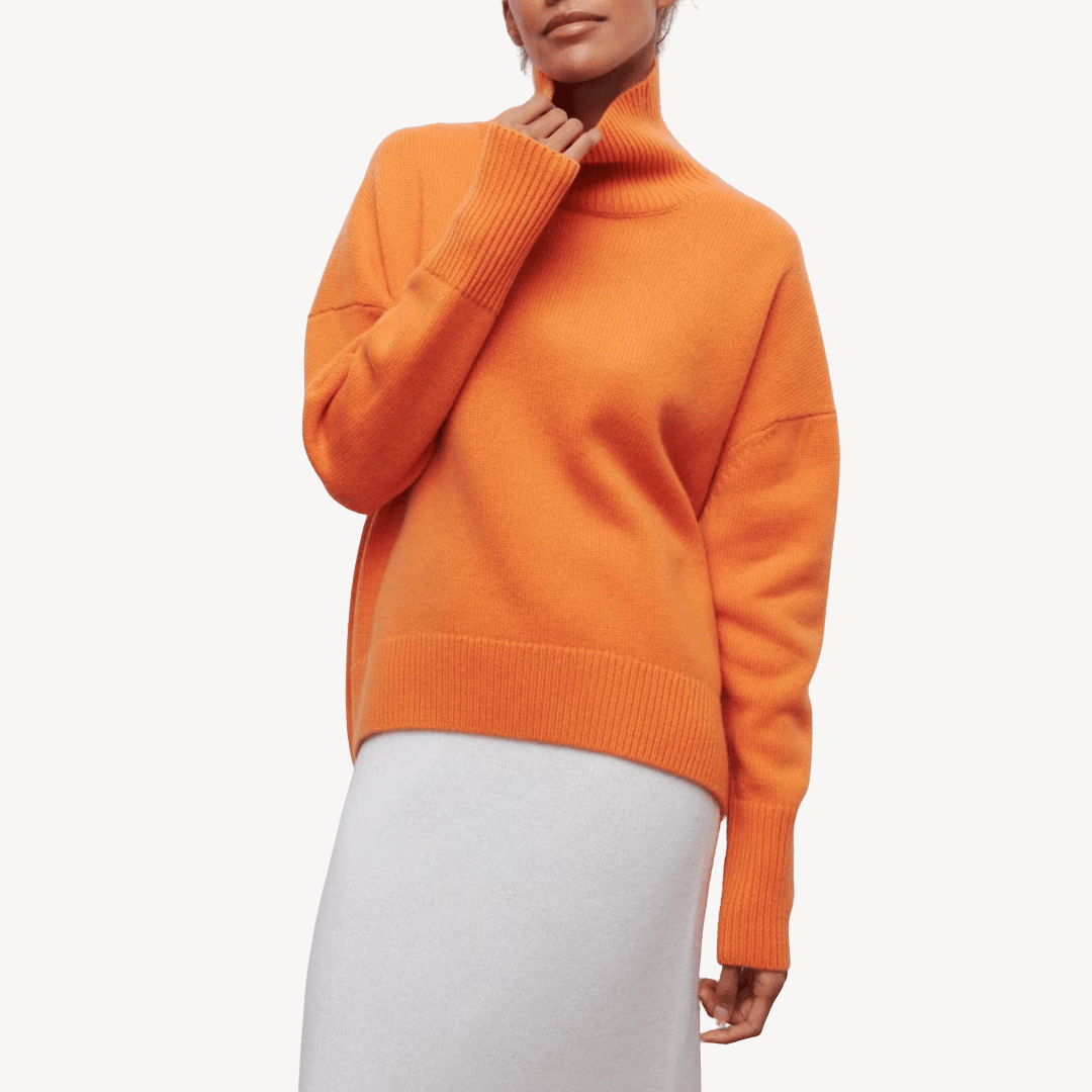 Pull à col roulé oversize pour femme