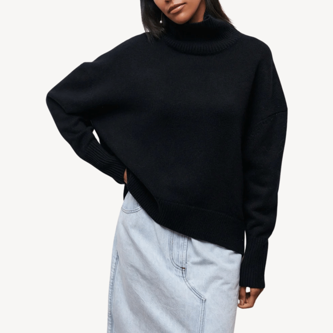 Pull à col roulé oversize pour femme