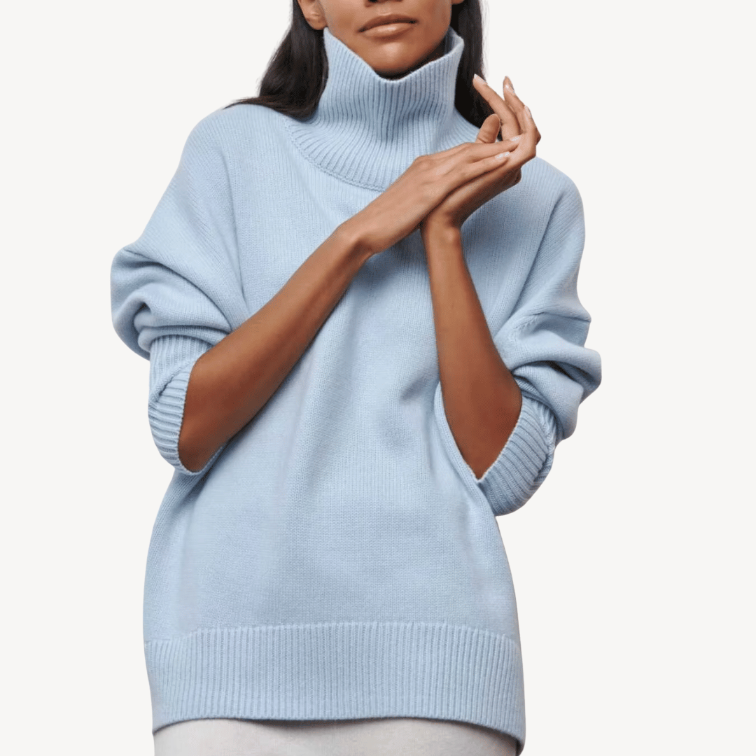Pull à col roulé oversize pour femme