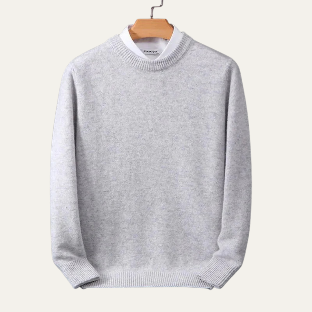 Pull classique à col rond pour homme