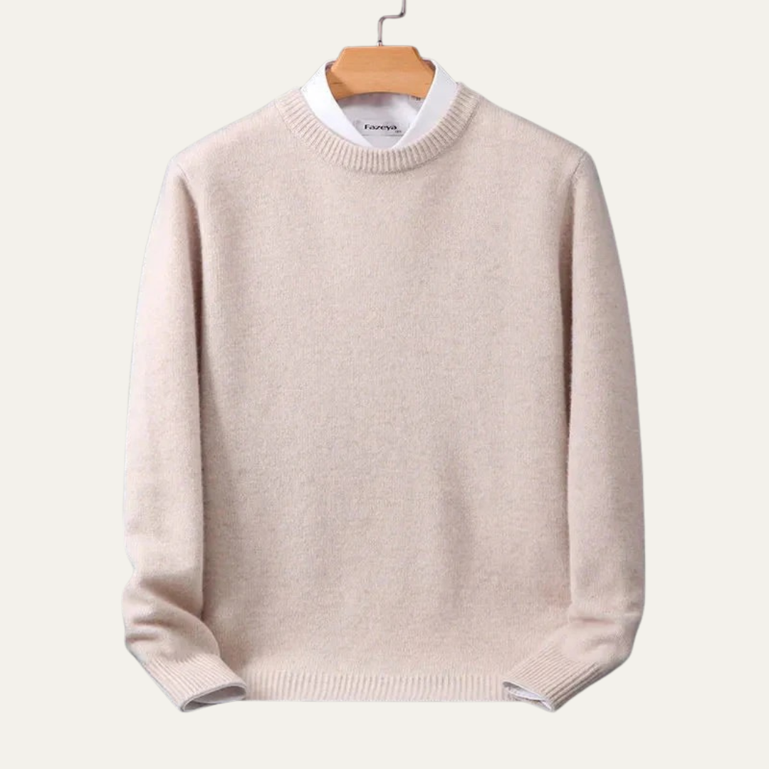 Pull classique à col rond pour homme