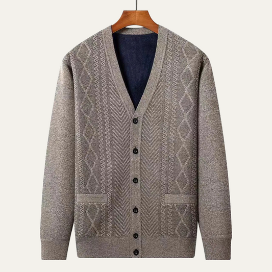 Pull classique à col zippé pour homme