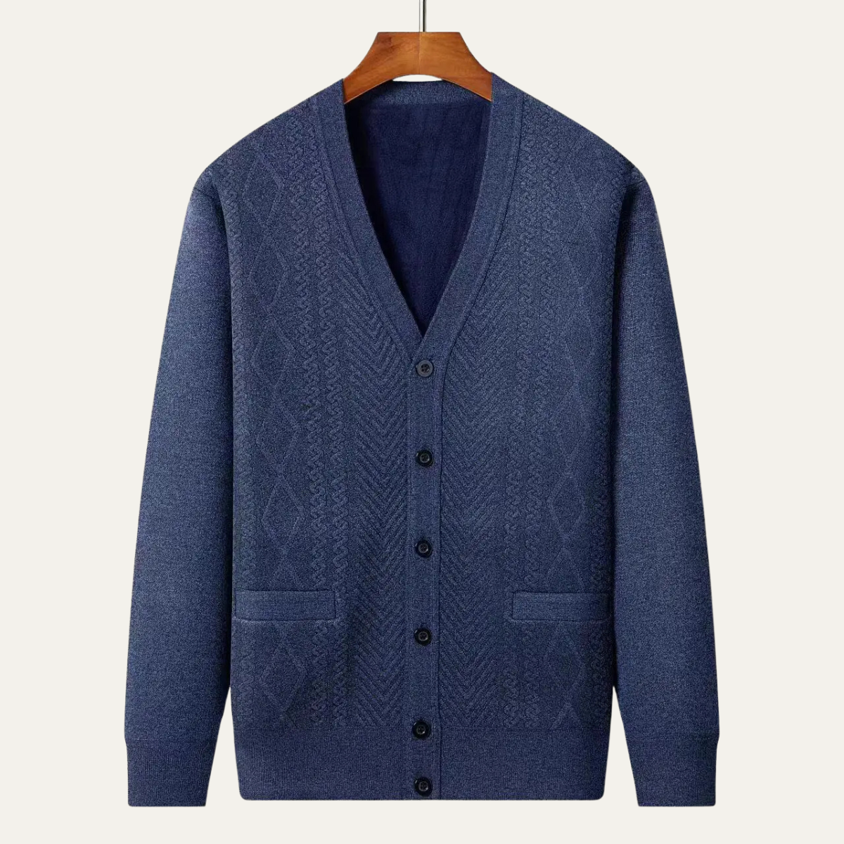 Pull classique à col zippé pour homme