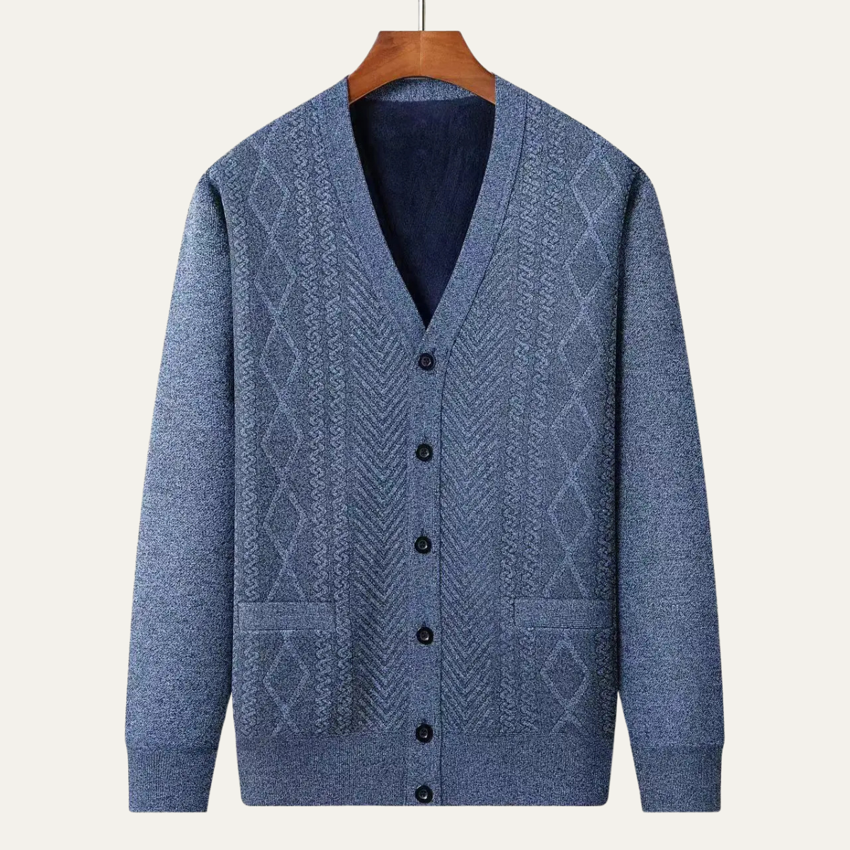 Pull classique à col zippé pour homme