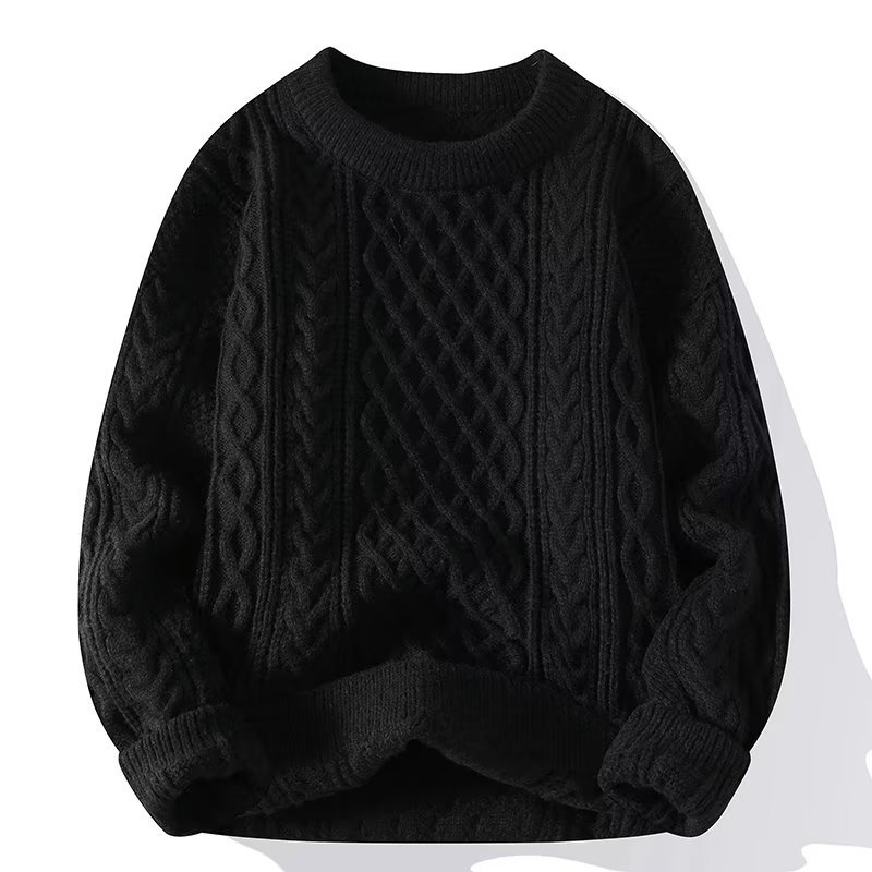 Pull classique à grosses mailles torsadées pour femme