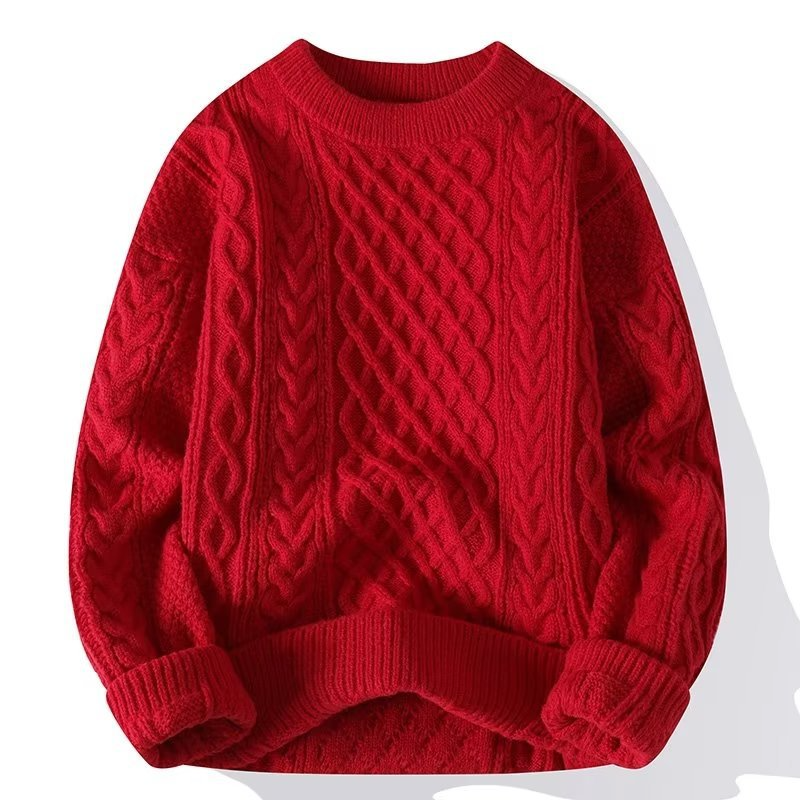 Pull classique à grosses mailles torsadées pour femme