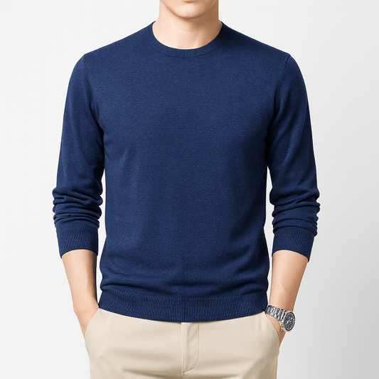 Pull classique en coton pour homme
