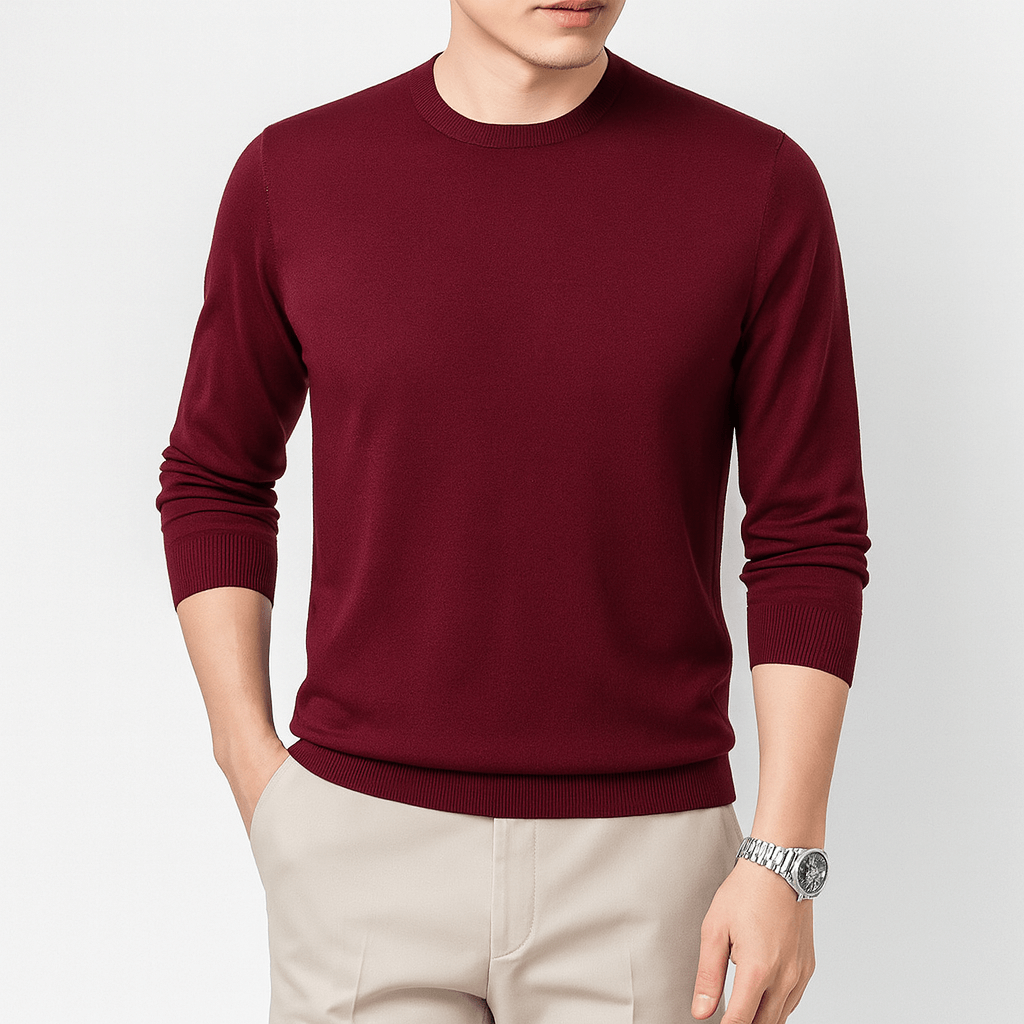 Pull classique en coton pour homme