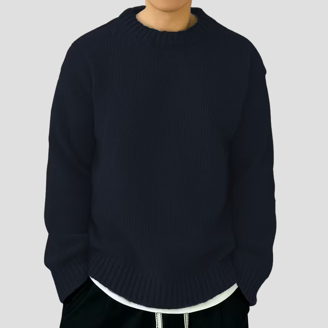 Pull col rond en grosse maille pour homme