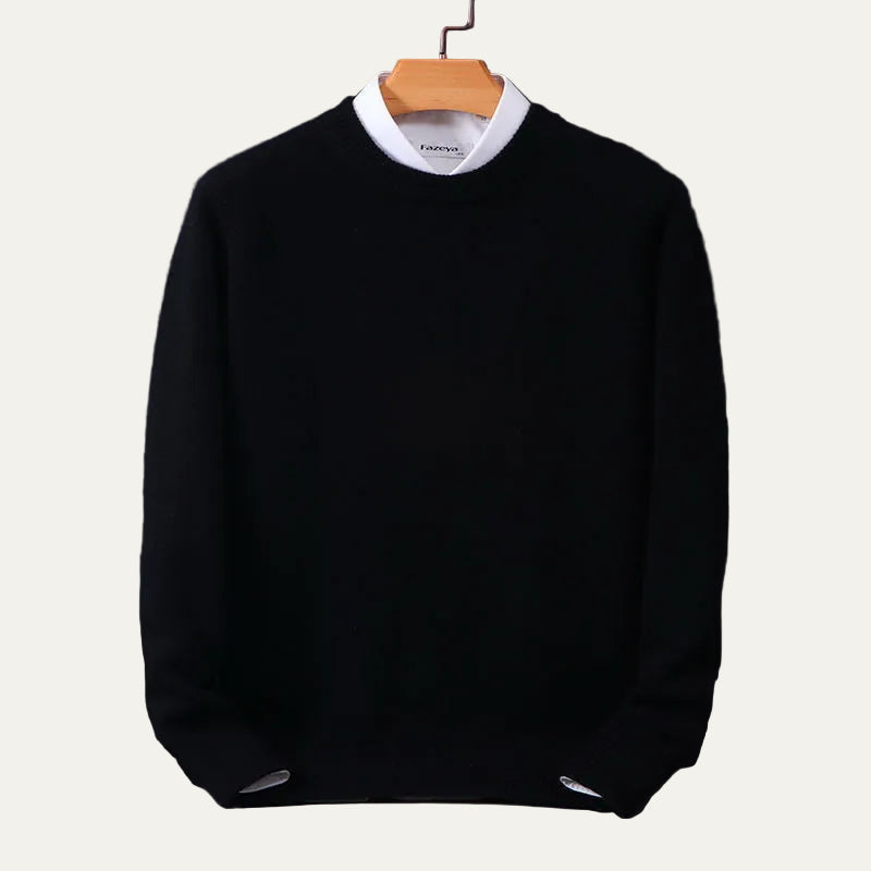 Pull col rond en maille raffinée pour homme