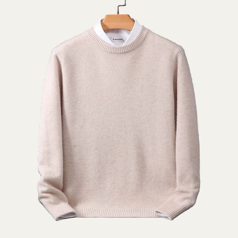 Pull col rond en maille raffinée pour homme