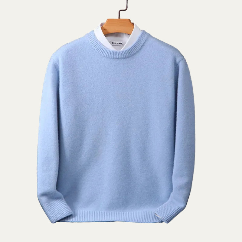 Pull col rond en maille raffinée pour homme