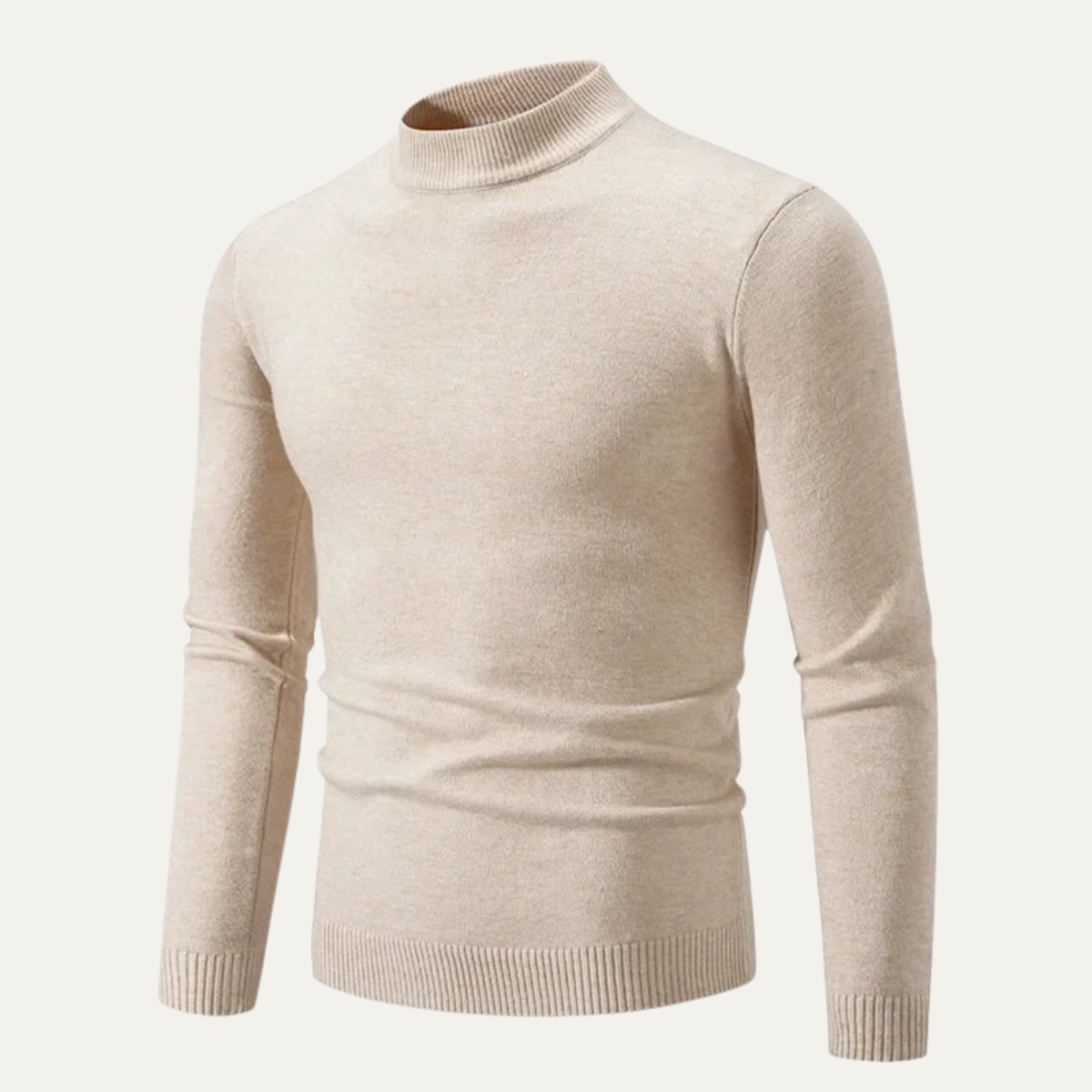 Pull col rond en maille texturée coupe ajustée pour homme