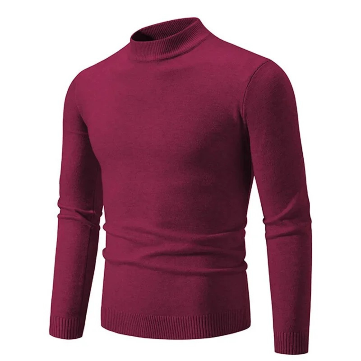 Pull col rond en maille texturée coupe ajustée pour homme