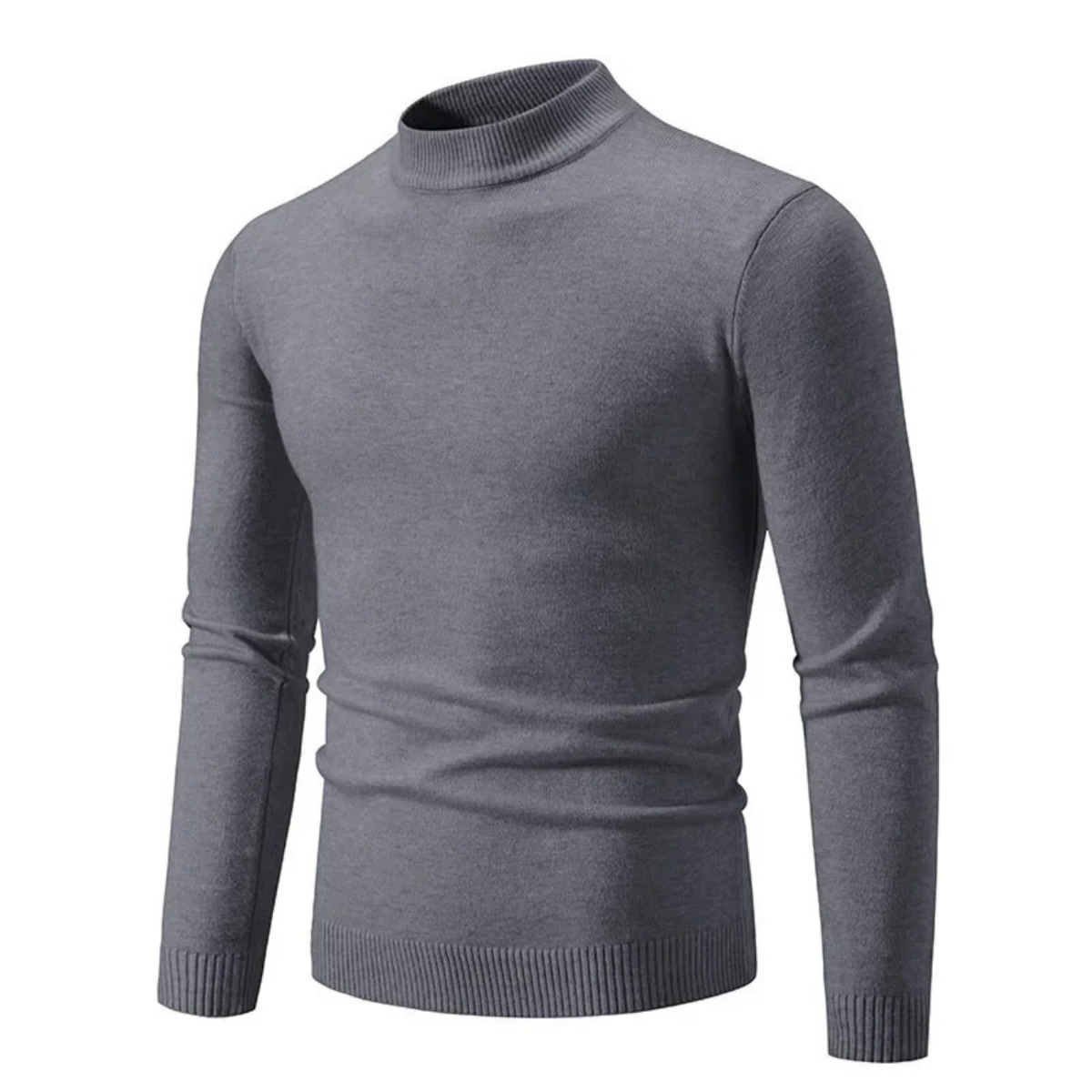 Pull col rond en maille texturée coupe ajustée pour homme