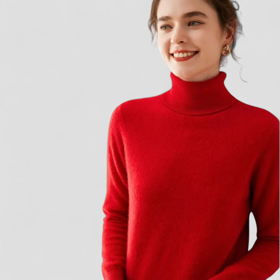 Pull col roulé en cachemire pour femme