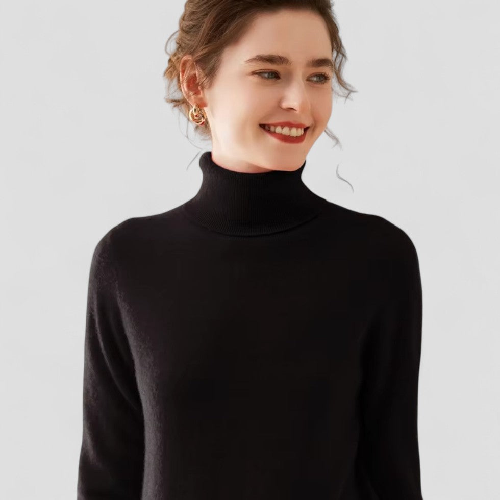 Pull col roulé en cachemire pour femme