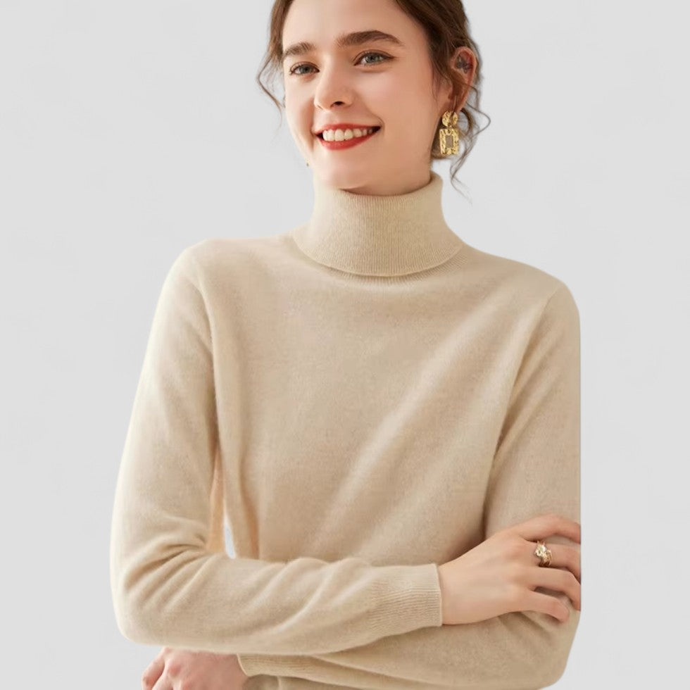Pull col roulé en cachemire pour femme