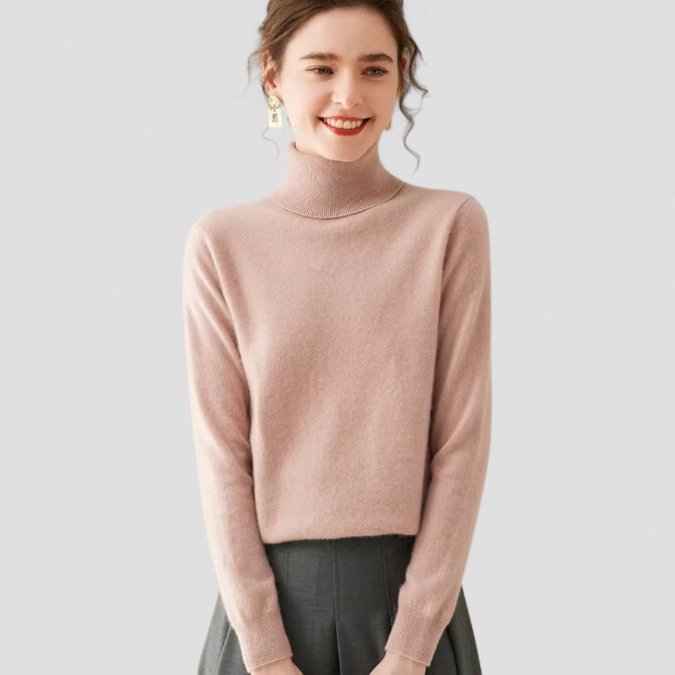 Pull col roulé en cachemire pour femme