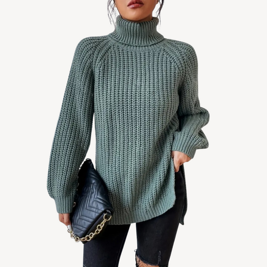 Pull col roulé en maille style années 2000 pour femme