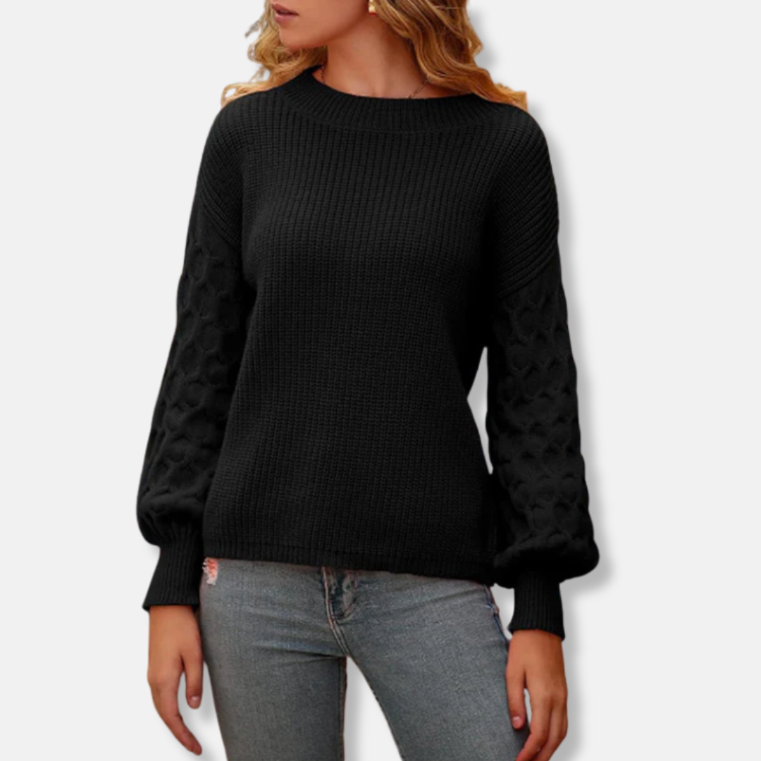 Pull côtelé texturé pour femme