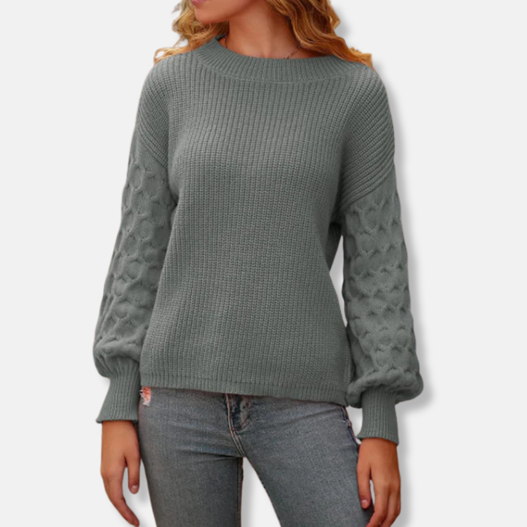 Pull côtelé texturé pour femme