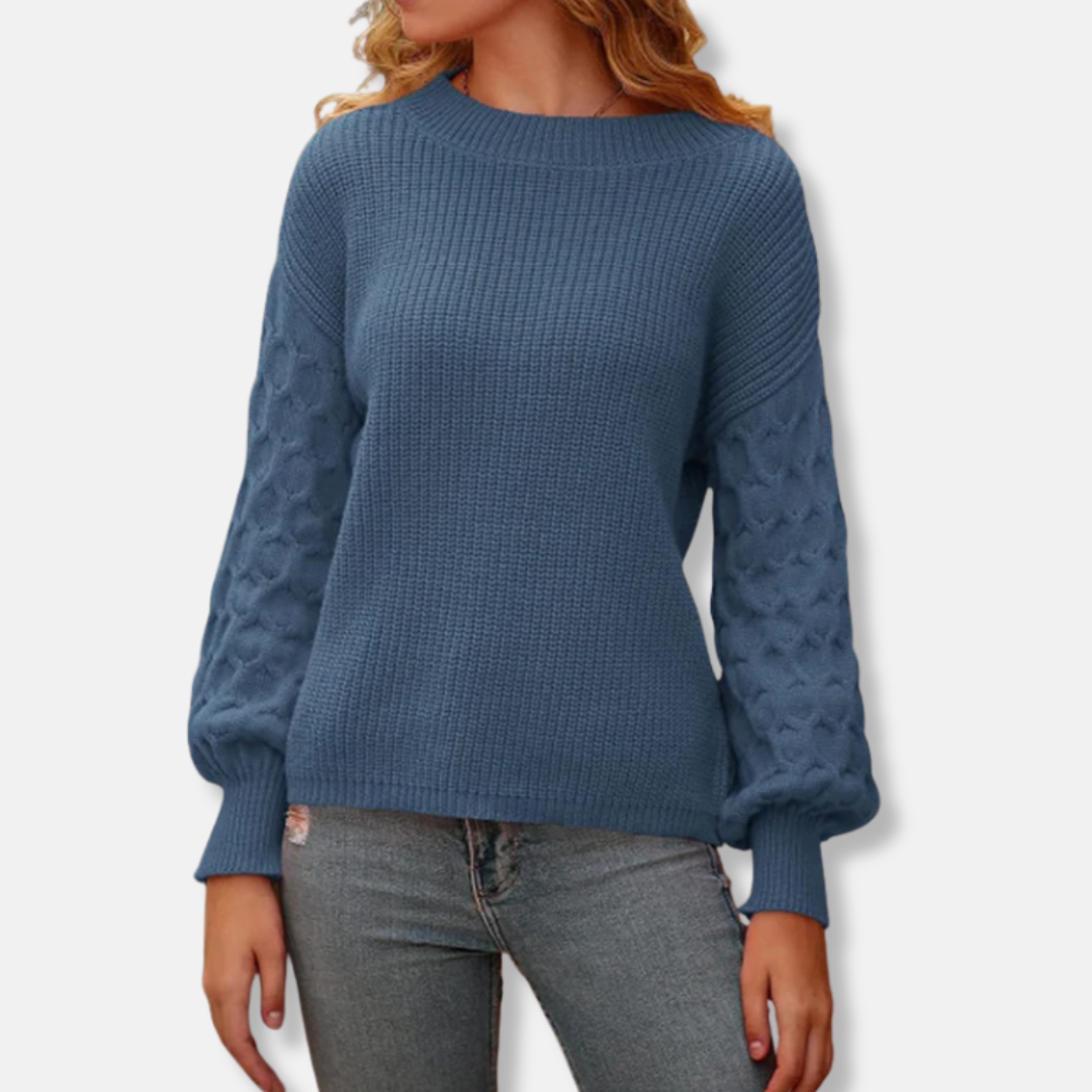 Pull côtelé texturé pour femme