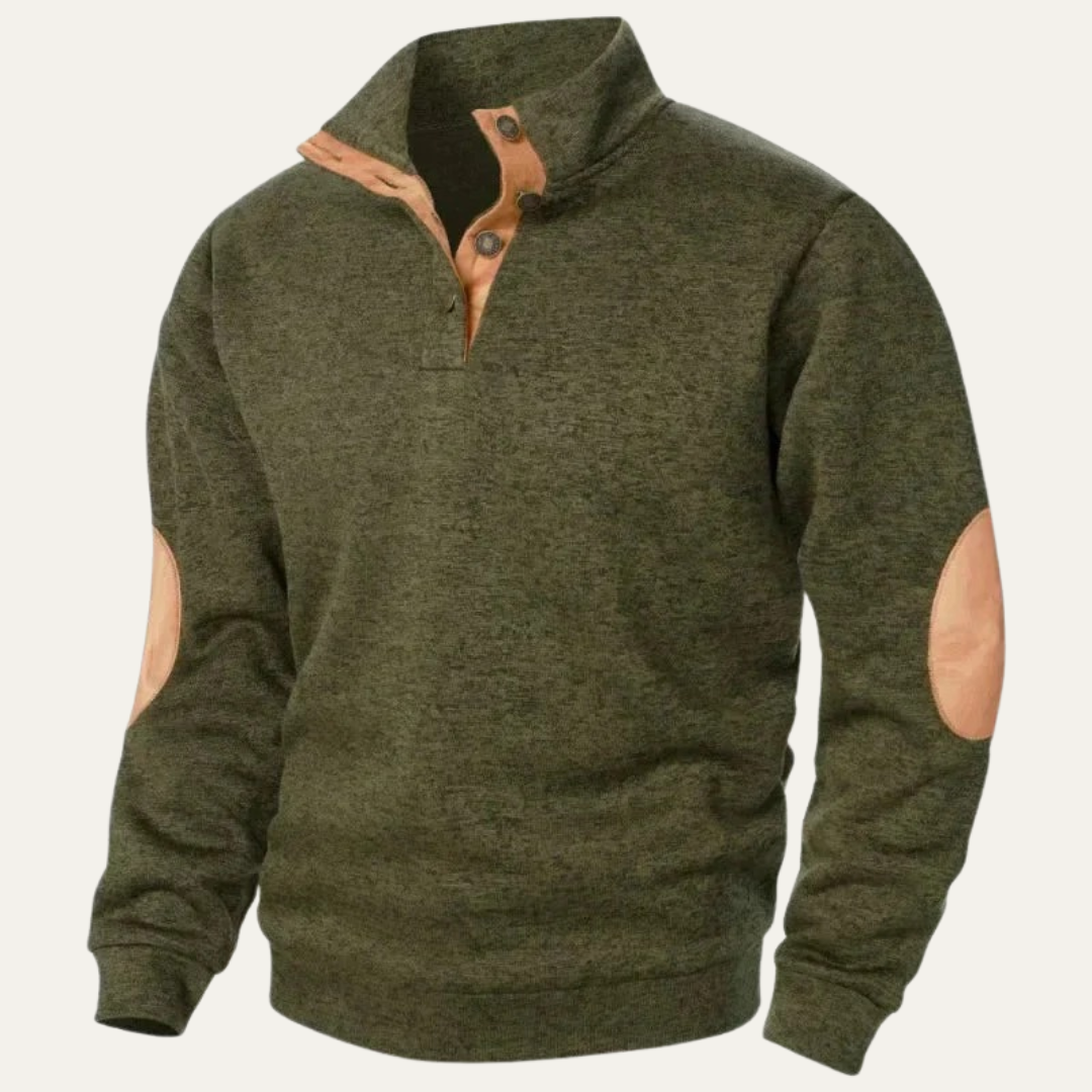 Pull décontracté à col montant pour homme