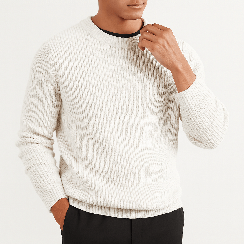 Pull en cachemire rayé pour homme
