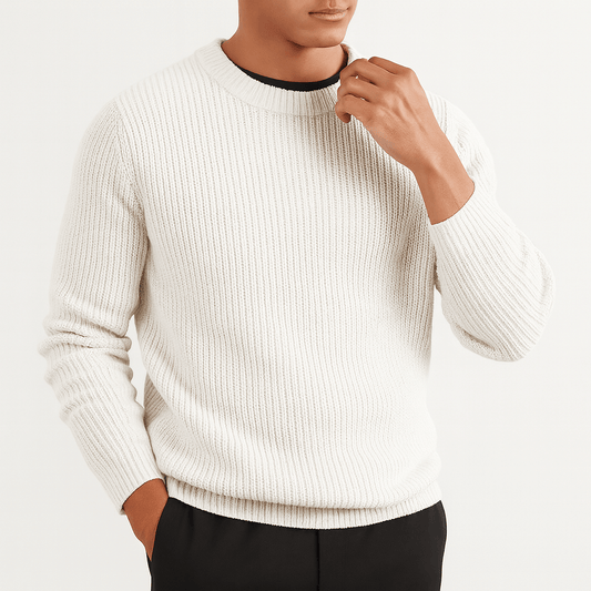 Pull en cachemire rayé pour homme