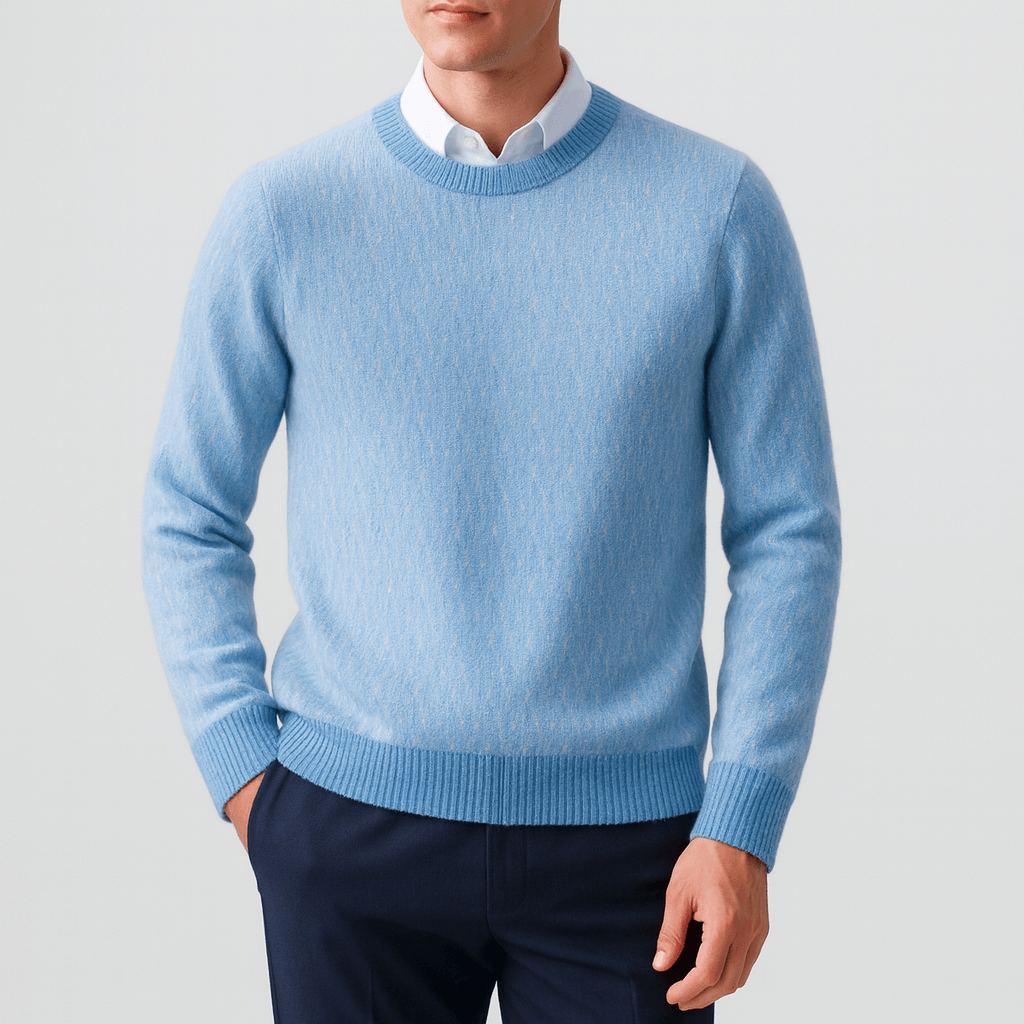 Pull en laine jacquard pour homme
