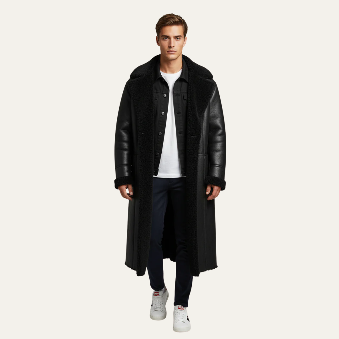 Pull en maille à col montant ajusté pour homme