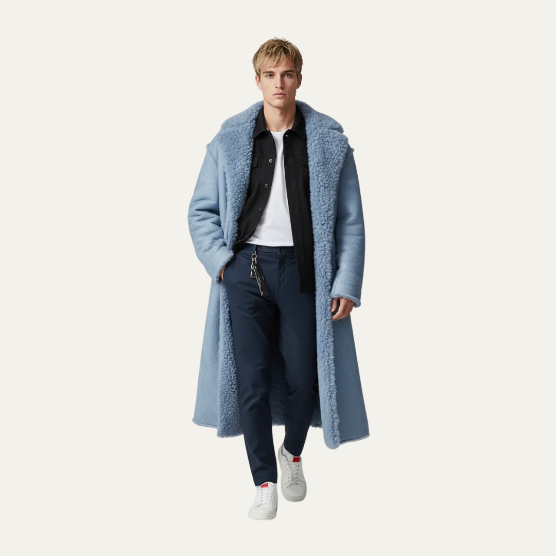Pull en maille à col montant ajusté pour homme