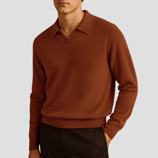 Pull en maille à col montant pour homme